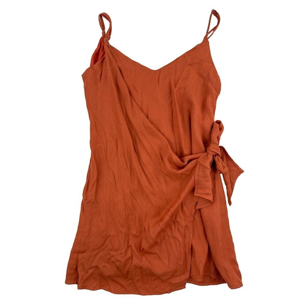 Honey Belle - Side Tie Sleeveless Mini Dress in Rust